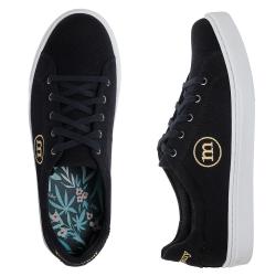 1980M-0148 - SAPATENIS FEMININO LONA PRETA MAHOGANY