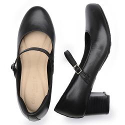 710BL-0001 - SCARPIN SALTO BLOCO PRETO