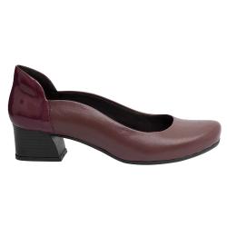 901-0018 - SCARPIN SALTO BAIXO VINHO - Código 901-0018