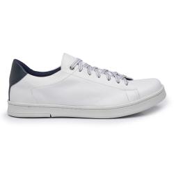 2125-0115 - SAPATENIS MASCULINO BRANCO COM MARINHO