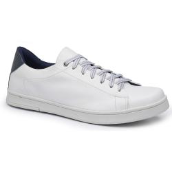 2125-0115 - SAPATENIS MASCULINO BRANCO COM MARINHO - Código 2125-0115